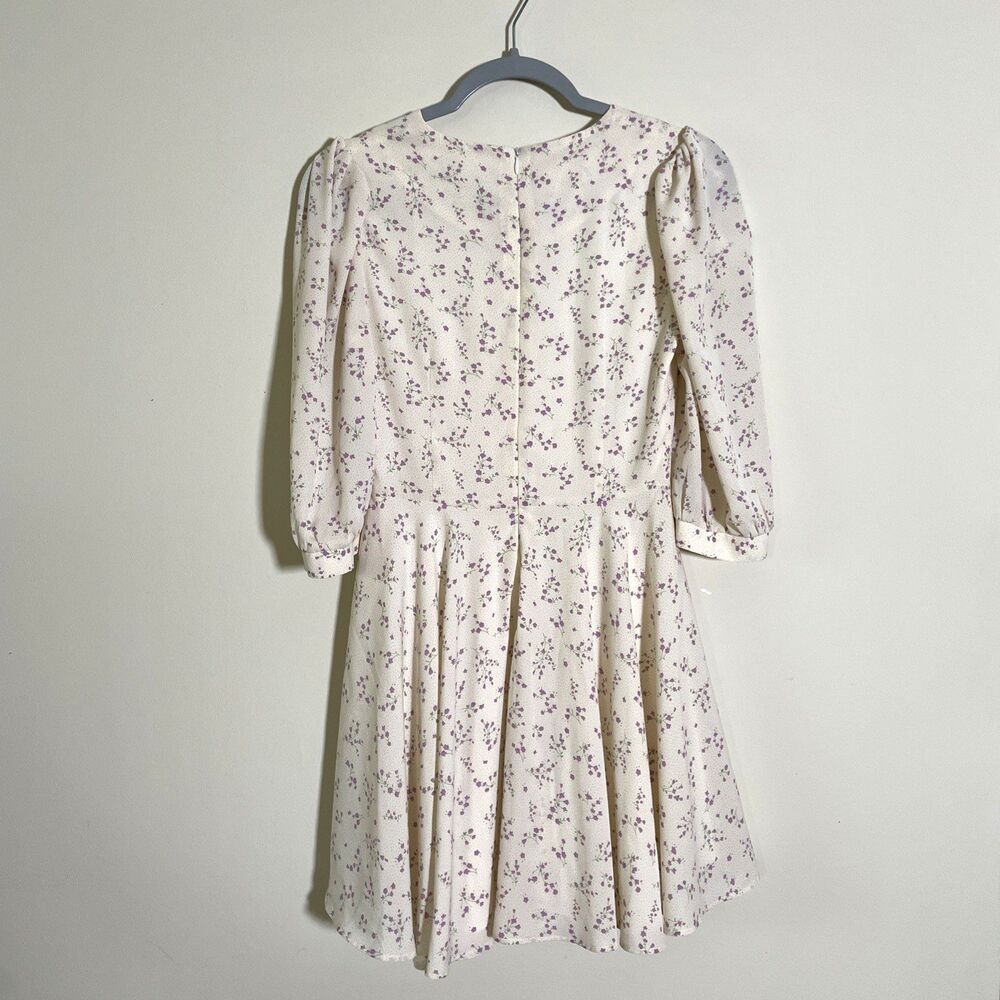 Quanta Du Soleil De Paris Women’s Monique Cream Floral Dress Size 34 XS Coquette View 3